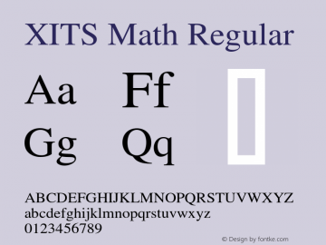 XITS Math Version 1.301图片样张