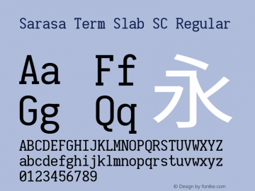 Sarasa Term Slab SC  Font Sample