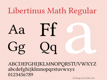 Libertinus Math Regular Version 6.11 Font Sample