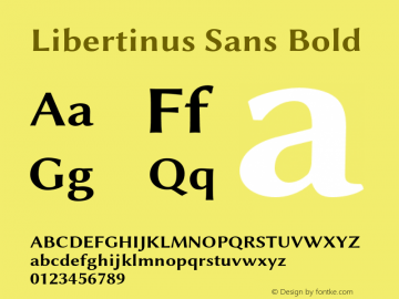Libertinus Sans Bold Version 6.11图片样张