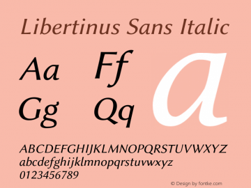 Libertinus Sans Italic Version 6.11图片样张