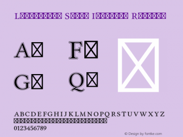 Libertinus Serif Initials Regular Version 6.11 Font Sample