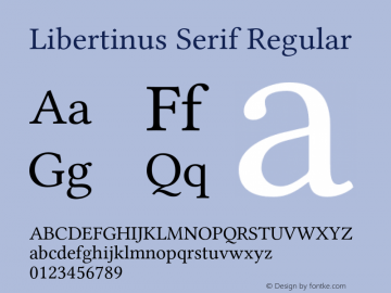 Libertinus Serif Regular Version 6.11 Font Sample