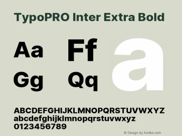 TypoPRO Inter Extra Bold Version 3.009;git-2c0637eac图片样张