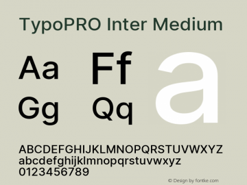 TypoPRO Inter Medium Version 3.009;git-2c0637eac图片样张