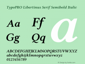 TypoPRO Libertinus Serif Semibold Italic Version 6.11图片样张