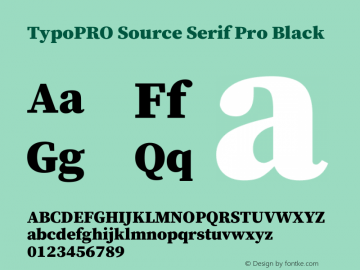 TypoPRO Source Serif Pro Black Version 3.000;hotconv 1.0.109;makeotfexe 2.5.65596图片样张