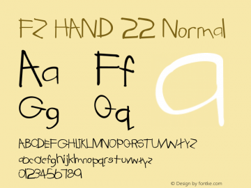 FZ HAND 22 Normal 1.0 Sat Jul 16 23:01:08 1994 Font Sample