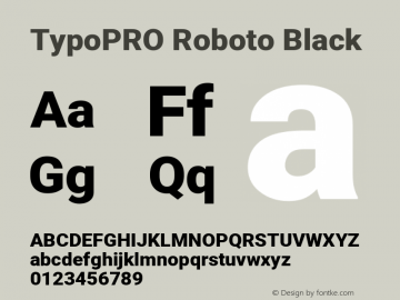 TypoPRO Roboto Black Version 2.138 Font Sample