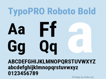 TypoPRO Roboto Condensed Bold Version 2.138 Font Sample