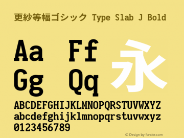 更紗等幅ゴシック Type Slab J Bold 图片样张