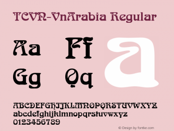 TCVN-VnArabia 001.003 Font Sample