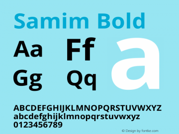 Samim Bold Version 4.0.0 Font Sample