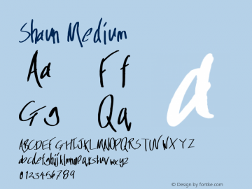 Shaun Version 001.000 Font Sample