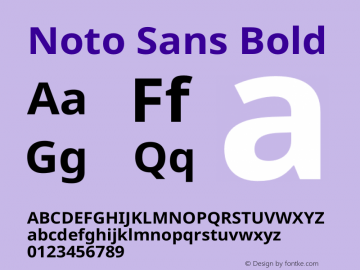Noto Sans Bold Version 2.001图片样张