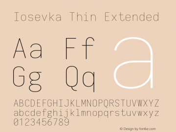 Iosevka Thin Extended 2.3.1图片样张