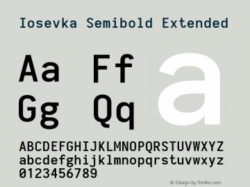 Iosevka Semibold Extended 2.3.1; ttfautohint (v1.8.3)图片样张