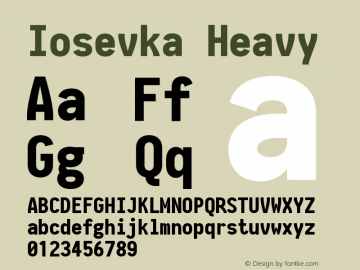 Iosevka Heavy 2.3.1 Font Sample