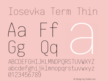 Iosevka Term Thin 2.3.1图片样张