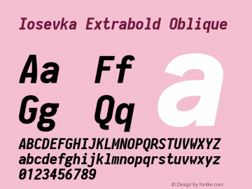 Iosevka Extrabold Oblique 2.3.1图片样张