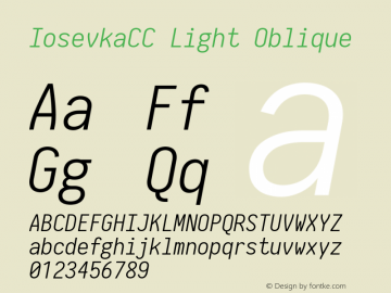 IosevkaCC Light Oblique 2.3.1图片样张