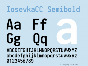 IosevkaCC Semibold 2.3.1 Font Sample