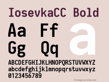 IosevkaCC Bold 2.3.1 Font Sample