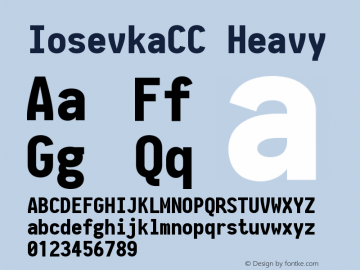 IosevkaCC Heavy 2.3.1 Font Sample