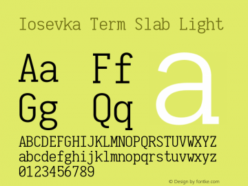 Iosevka Term Slab Light 2.3.1图片样张