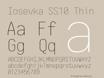 Iosevka SS10 Thin 2.3.1图片样张
