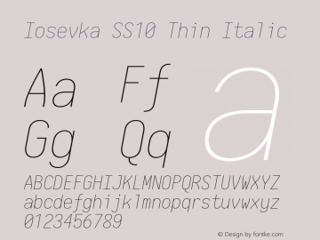 Iosevka SS10 Thin Italic 2.3.1图片样张