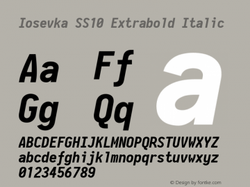 Iosevka SS10 Extrabold Italic 2.3.1图片样张