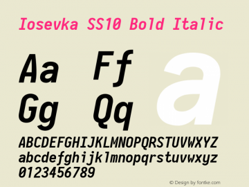 Iosevka SS10 Bold Italic 2.3.1图片样张