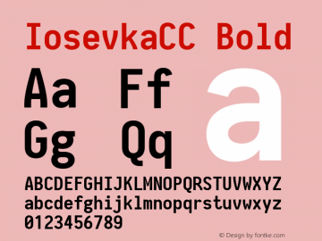 IosevkaCC Bold 2.3.1; ttfautohint (v1.8.3) Font Sample