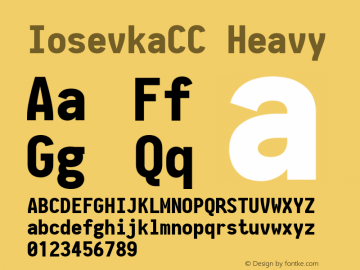 IosevkaCC Heavy 2.3.1; ttfautohint (v1.8.3) Font Sample