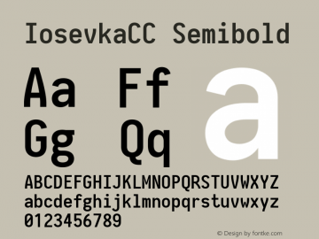 IosevkaCC Semibold 2.3.1; ttfautohint (v1.8.3) Font Sample