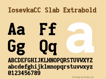 IosevkaCC Slab Extrabold 2.3.1; ttfautohint (v1.8.3)图片样张