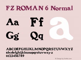 FZ ROMAN 6 Normal 1.000 Font Sample