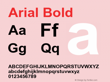 Arial  Bold Macromedia Fontographer 4.1.5 7/22/99 Font Sample