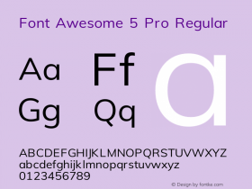 Font Awesome 5 Pro Regular 330.497 (Font Awesome version: 5.11.2) Font Sample