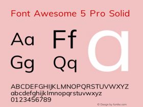 Font Awesome 5 Pro Solid 330.497 (Font Awesome version: 5.11.2) Font Sample