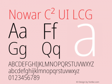 Nowar C² UI LCG Condensed ExtraLight 图片样张