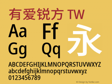 有爱锐方 TW Condensed Medium 图片样张