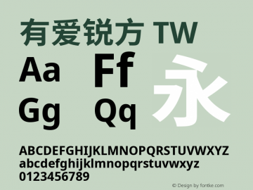 有爱锐方 TW Bold 图片样张