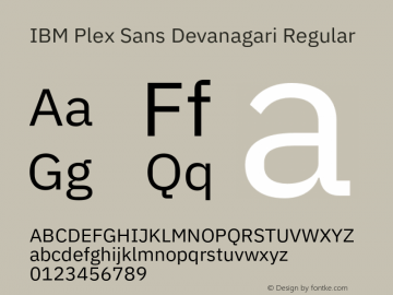 IBM Plex Sans Devanagari Version 1.1 Font Sample