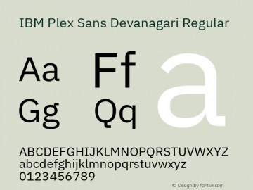 IBM Plex Sans Devanagari Version 1.1 Font Sample