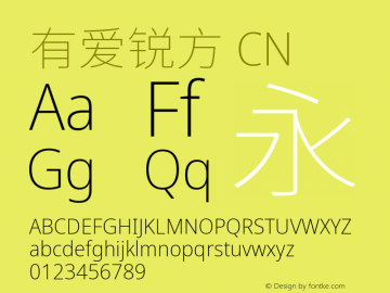 有爱锐方 CN ExtraLight 图片样张