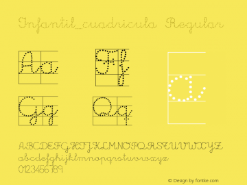 Infantil_cuadricula Version 1.00 September 21, 2006, initial release Font Sample