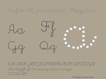Infantil_punteada Version 1.00 September 21, 2006, initial release Font Sample