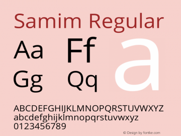 Samim Version 4.0.2 Font Sample